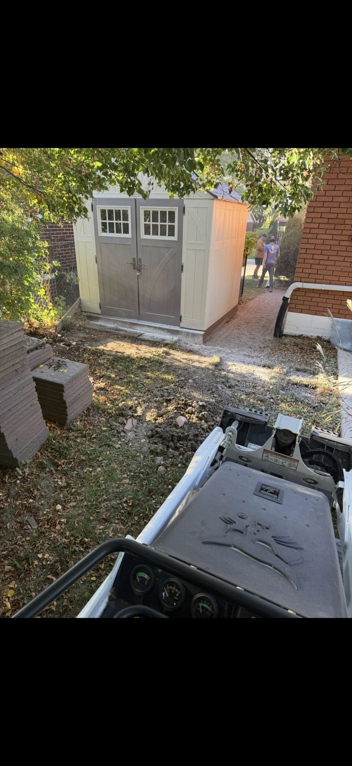 Tight Access Patio Stone Installation project photo